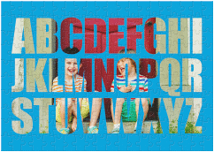 Klick: Details zu Fotopuzzle 200 Teile "Buchstaben" anzeigen Fotopuzzle 200 Teile Buchstaben 200 Teile blau
