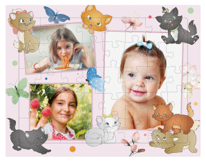 Klick: Details zu Fotopuzzle 40 Teile "Katzenpfote" anzeigen Fotopuzzle 40 Teile Katzenpfote 40 Teile rosa