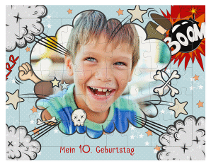 Klick: Details zu Fotopuzzle 40 Teile "Boom" anzeigen Fotopuzzle 40 Teile Boom 40 Teile weiss