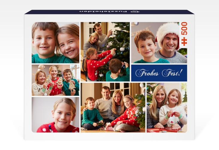 Fotopuzzle 500 Teile Weihnachtsduft 500 Teile blau