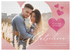 Fotopuzzle 500 Teile Liebevoll 500 Teile rosa