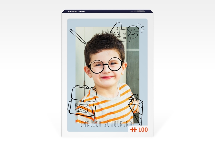 Fotopuzzle 100 Teile Schaberbnack 100 Teile blau