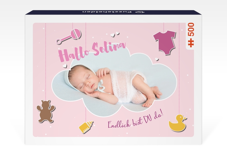 Fotopuzzle 500 Teile Babywolke 500 Teile rosa