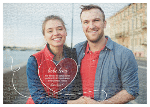 Fotopuzzle 1000 Teile Herzensmensch 1000 Teile rot