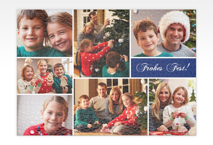 Fotopuzzle 1000 Teile Weihnachtsduft 1000 Teile blau