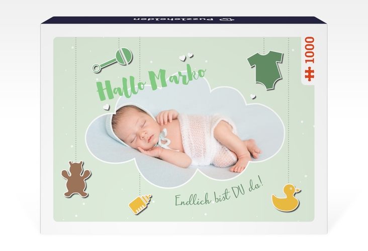 Fotopuzzle 1000 Teile Babywolke 1000 Teile gruen