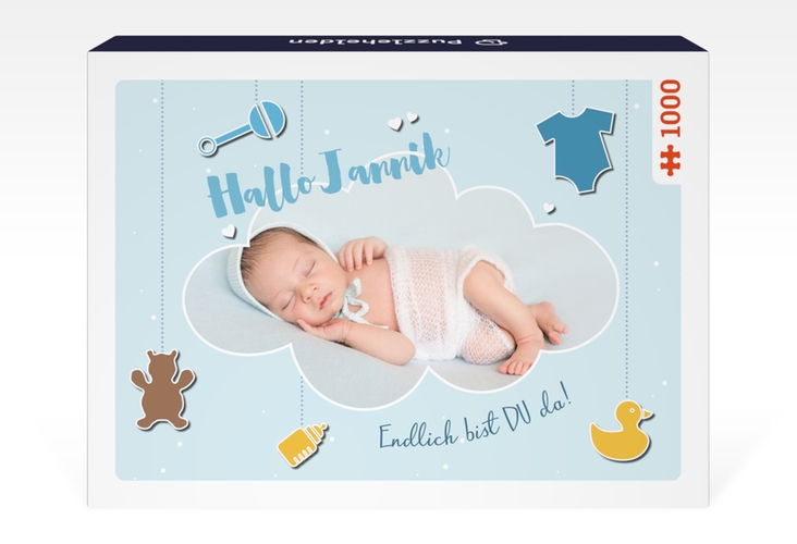 Fotopuzzle 1000 Teile Babywolke 1000 Teile blau