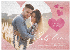 Fotopuzzle 1000 Teile Liebevoll 1000 Teile rosa