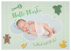 Fotopuzzle 500 Teile Babywolke 500 Teile gruen