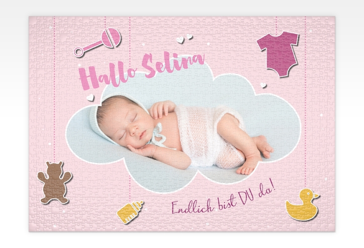 Fotopuzzle 1000 Teile Babywolke 1000 Teile rosa