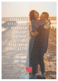 Fotopuzzle 1000 Teile Dearie 1000 Teile weiss