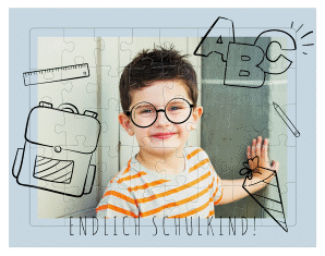 Klick: Details zu Fotopuzzle 40 Teile "Schabernack" anzeigen Fotopuzzle 40 Teile Schabernack 40 Teile blau